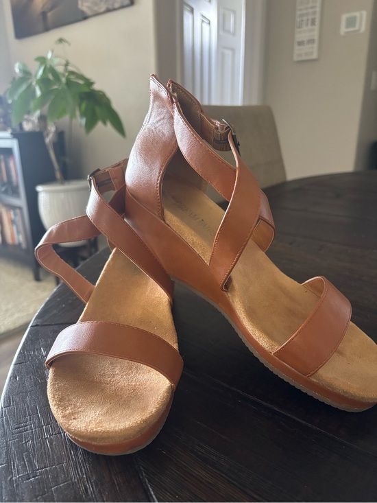 Dream Pairs Shoes - Dream Pairs Tan Strappy Wedge Sandals